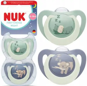SILIKONOWY SMOCZEK USPOKAJAJĄCY 6-18M ŚWIECĄCY NUK FIRST CHOICE NIGHT