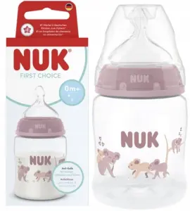NUK BUTELKA FC 150ML SMOCZEK SILIKONOWY 0M+ S ZE WSKAŹNIKIEM TEMPERATURY