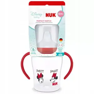 NUK KUBEK BUTELKA NIEKAPEK 150ml PERFECT MATCH 6m+ Z UCHWYTEM MYSZKA MINNIE