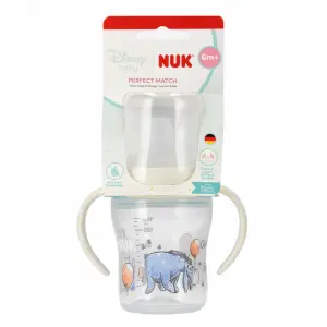 NUK Butelka do nauki picia z ustnikiem niekapkiem 150ml Perfect Match Osioł