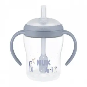 Butelka dla niemowląt NUK Perfect Match do nauki ze słomką PENGUIN 150 ml