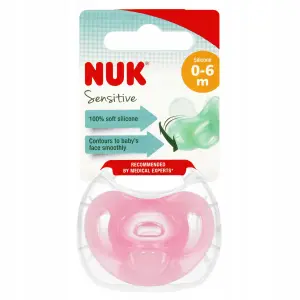 NUK SMOCZEK USPOKAJAJĄCY SILIKONOWY 0-6M SENSITIVE RÓŻ