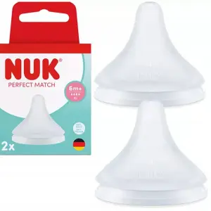 NUK PERFECT MATCH SMOCZEK SILIKONOWY do BUTELKI 6m+ XL 2szt