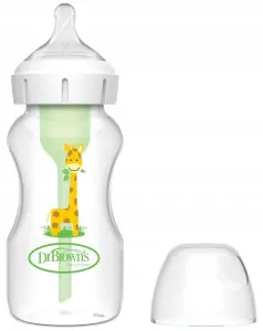 DR BROWN'S ANTI-COLIC OPTIONS+ SZEROKA BUTELKA 3M+ 270ML POZIOM 2 ŻYRAFA
