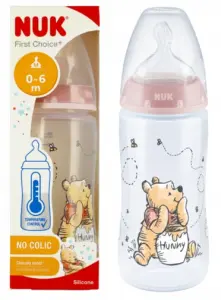 NUK BUTELKA ANTYKOLKOWA Z CZUJNIKIEM 300ml 0m+ KUBUŚ