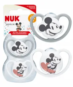NUK SMOCZEK SILIKONOWY USPOKAJAJĄCY ANATOMICZNY SPACE 0-6M 2SZT + ETUI