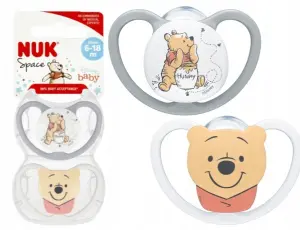 NUK SMOCZEK SILIKONOWY USPOKAJAJĄCY ANATOMICZNY SPACE 6-18M 2SZT + ETUI