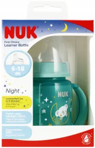 NUK BUTELKA 150 ML 6M Z UCHWYTEM FIRST CHOICE NIGHT ZIELONA