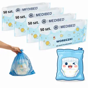 PACHNĄCE WORECZKI NA ZUŻYTE PIELUCHY WORKI ZAPACHOWE 200szt MEDIBED