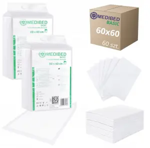 PODKŁADY CHŁONNE HIGIENICZNE MEDIBED BASIC 60X60 NIEJAŁOWE 460 ML 60 SZT.