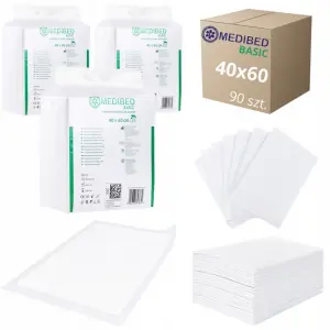PODKŁADY CHŁONNE HIGIENICZNE MEDIBED BASIC 40X60 NIEJAŁOWE 360 ML 90 SZT.