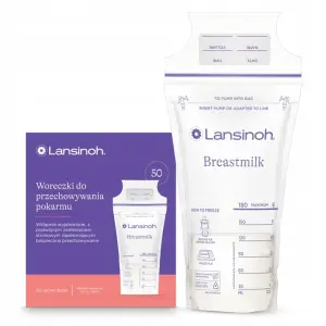 WORECZKI DO PRZECHOWYWANIA POKARMU 50szt 180ml LANSINOH
