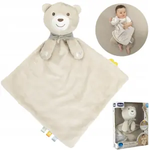 MIĘKKI PLUSZOWY WELUROWY MIŚ MASKOTKA PRZYTULANKA KOCYK BEŻOWY CHICCO
