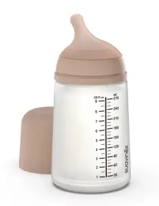Suavinex Butelka Zero Zero 270 ml antykolkowa silikonowa przepływ M 3m+