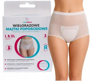 WIELORAZOWE MAJTKI POPORODOWE L/XL 2szt SIATECZKOWE CZAS BOBASA