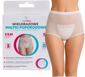 WIELORAZOWE MAJTKI POPORODOWE S/M 2szt SIATECZKOWE CZAS BOBASA