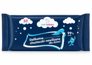 CHUSTECZKI NAWILŻANE WODĄ WODNE DLA DZIECI NIEMOWLĄT 99% WODY 60szt