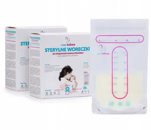 STERYLNE WORECZKI DO PRZECHOWYWANIA MROŻENIA POKARMU TOREBKI 200ML 60SZT