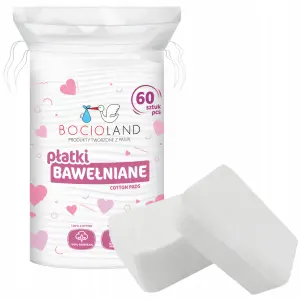 HIGIENICZNE Płatki KOSMETYCZNE dla NIEMOWLĄT WACIKI BAWEŁNIANE 100% 60 SZT.