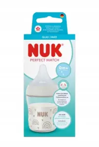 NUK butelka szklana Perfect Match 120ml. smoczek silikonowy S 0m+