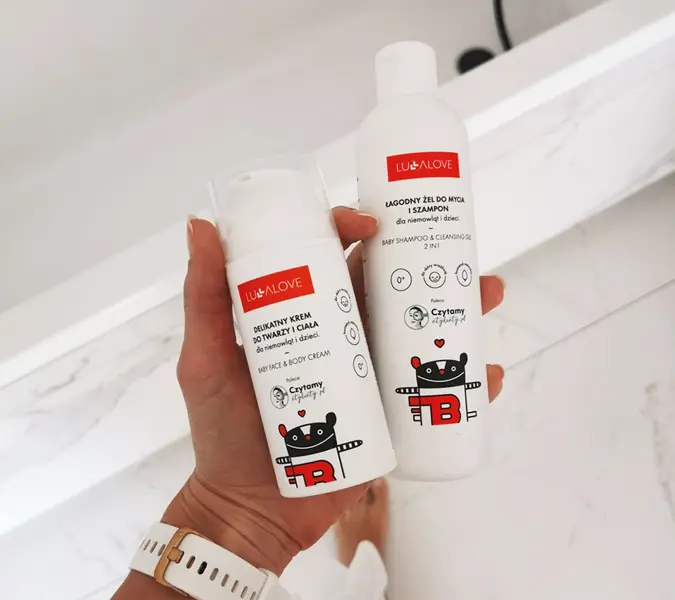 LULLALOVE Łagony Żel i Szampon Do Mycia Niemowląt i Dzieci 250ml