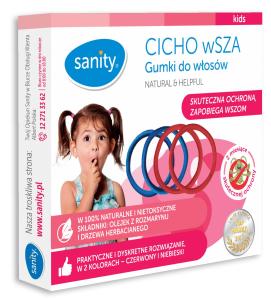 Sanity Cicho Wsza Gumki Do Włosów na Wszy Przeciw Wszom 4szt
