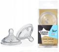 Tommee Tippee Smoczek Średni Przepływ 3m+ nr.2 2szt z Zaworkiem Do Butelki CTN 1224