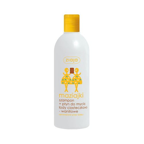 Ziaja Maziajki Szampon + Płyn 2w1 Lody Ciasteczkowo-Waniliowe 400ml