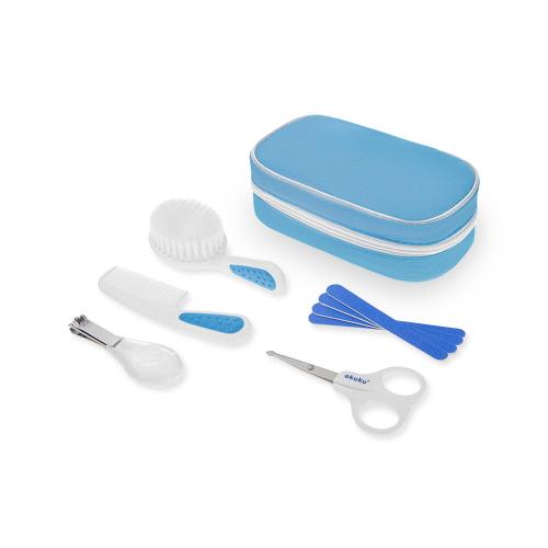 Akuku Zestaw Manicure W Kosmetyczce Niebieski 0308
