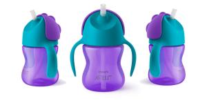 Philips Avent Kubek Ze Słomką 200ml 9+ Fioletowy 796/02