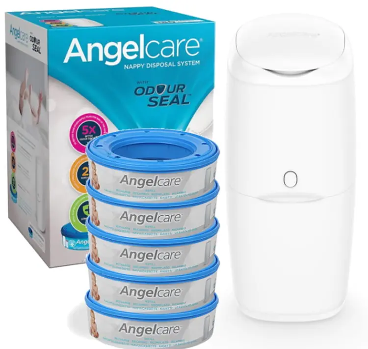 Angelcare Pojemnik Kosz Classic Na Brudne Zużyte Pieluchy + 5 Wkładów