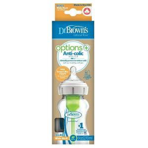 Dr Brown's Butelka Antykolkowa Options+ SZKLANA 270ml Szeroka Szyjka WB91700