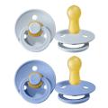 Bibs Dwupak Smoczek Uspokajający Kauczuk Hevea Rozmiar S 0m+ 2szt SKY BLUE & BABY BLUE