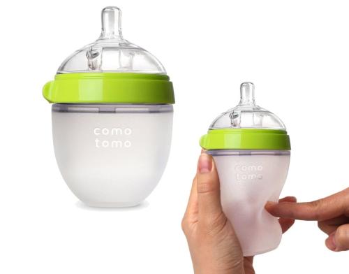 Comotomo Silikonowa Butelka Antykolkowa 150ml Zielona Newborn