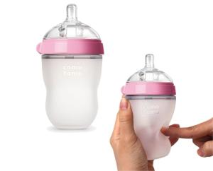 Comotomo Silikonowa Butelka Antykolkowa 250ml Różowa Baby