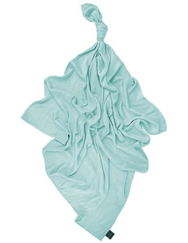 Bocioland Pieluszka Bambusowa Mini Otulacz 75x75cm CHMURKI AQUA