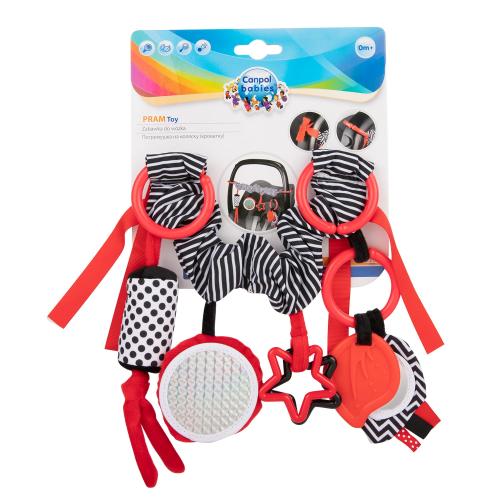 CANPOL Zawieszka Do Wózka Fotelika SENSORY TOYS 68/071 Czerwony