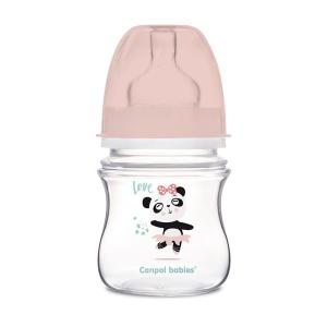 CANPOL Butelka Antykolkowa Szeroka 120 ml 35/220 Różowa