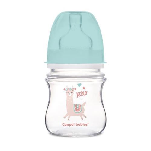 CANPOL Butelka Antykolkowa Szeroka 120 ml 35/220 Zielona Lama