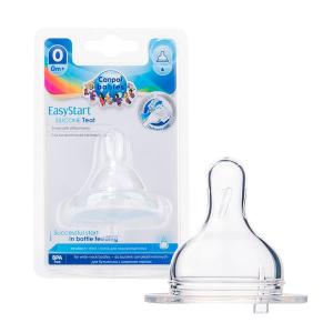 CANPOL Smoczek Silikon Mini Do Butelki Szerokiej 1 szt. 0-3m 21/719