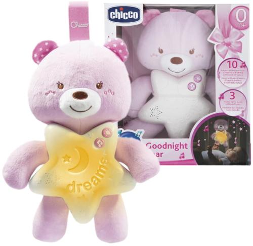 Chicco Miś Na Dobranoc FIRST DREAMS 0m+ RÓŻOWY 9704