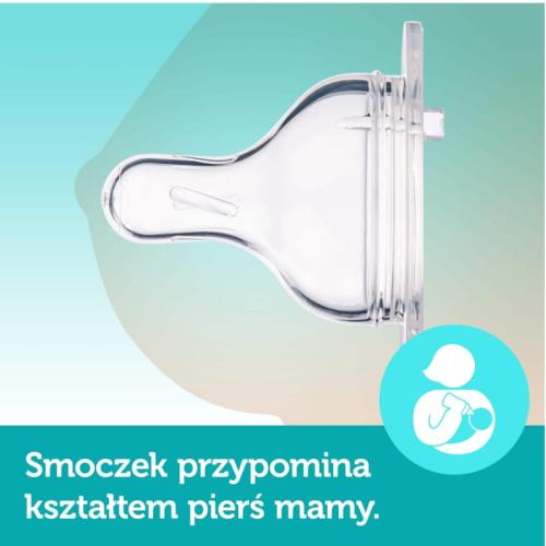 CANPOL Butelka Antykolkowa Szeroka 120 ml BONJOUR PARIS 35/231 Różowa
