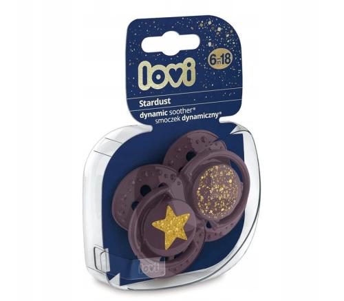 LOVI Smoczki Dynamiczne Stardust 2 szt. 6-18m 22/894 Fioletowe