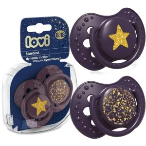 LOVI Smoczki Dynamiczne Stardust 2 szt. 6-18m 22/894 Fioletowe