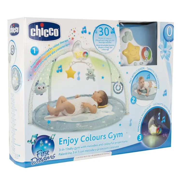 Chicco Mata Dla Niemowlaka 3w1 Enjoy Colurs Niebieska 2548