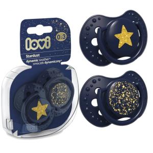 LOVI Smoczki Dynamiczne Stardust 2 szt. 0-3m. 22/892 Niebieskie