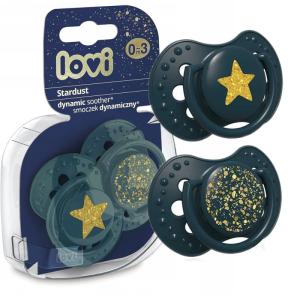 LOVI Smoczki Dynamiczne Stardust 2 szt. 0-3m. 22/892 Zielony