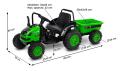Toyz By Caretero Traktor Pojazd Na Akumulator z Przyczepą Hector Zielony