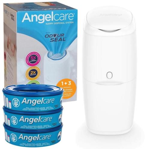 Angelcare Pojemnik Kosz Classic Na Brudne Zużyte Pieluchy + 3 Wkłady