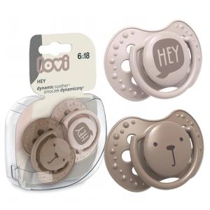 LOVI Smoczki Dynamiczne HEY 2 szt. 6-18m 22/887 Różowe